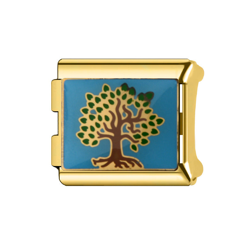 Wholesale Italian Charm Bracelet 9mm DIY Splicing Cartoon Cute Stainless Steel Composable Bracelet