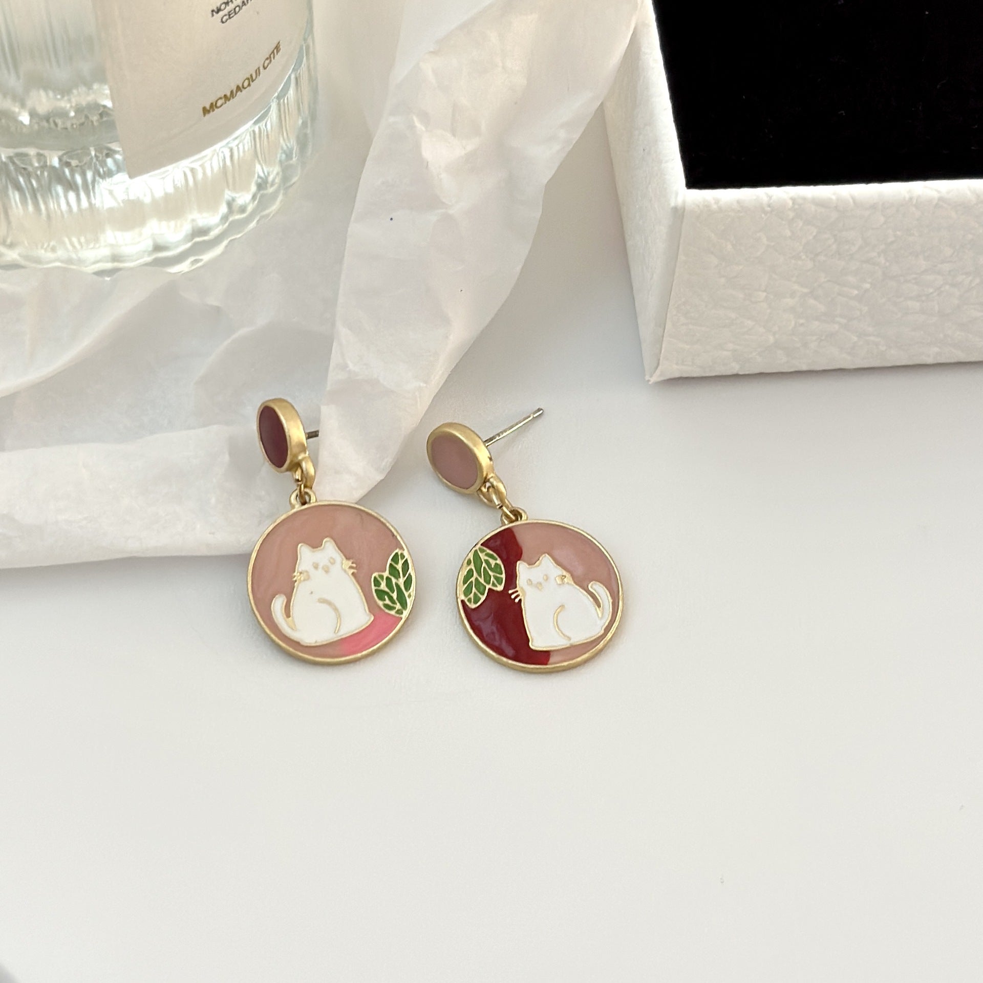 Wholesale Japanese Style Cute Kitten Ear Stud Earrings Alloy Fashion Jewelry Accessory for Everyday Wear