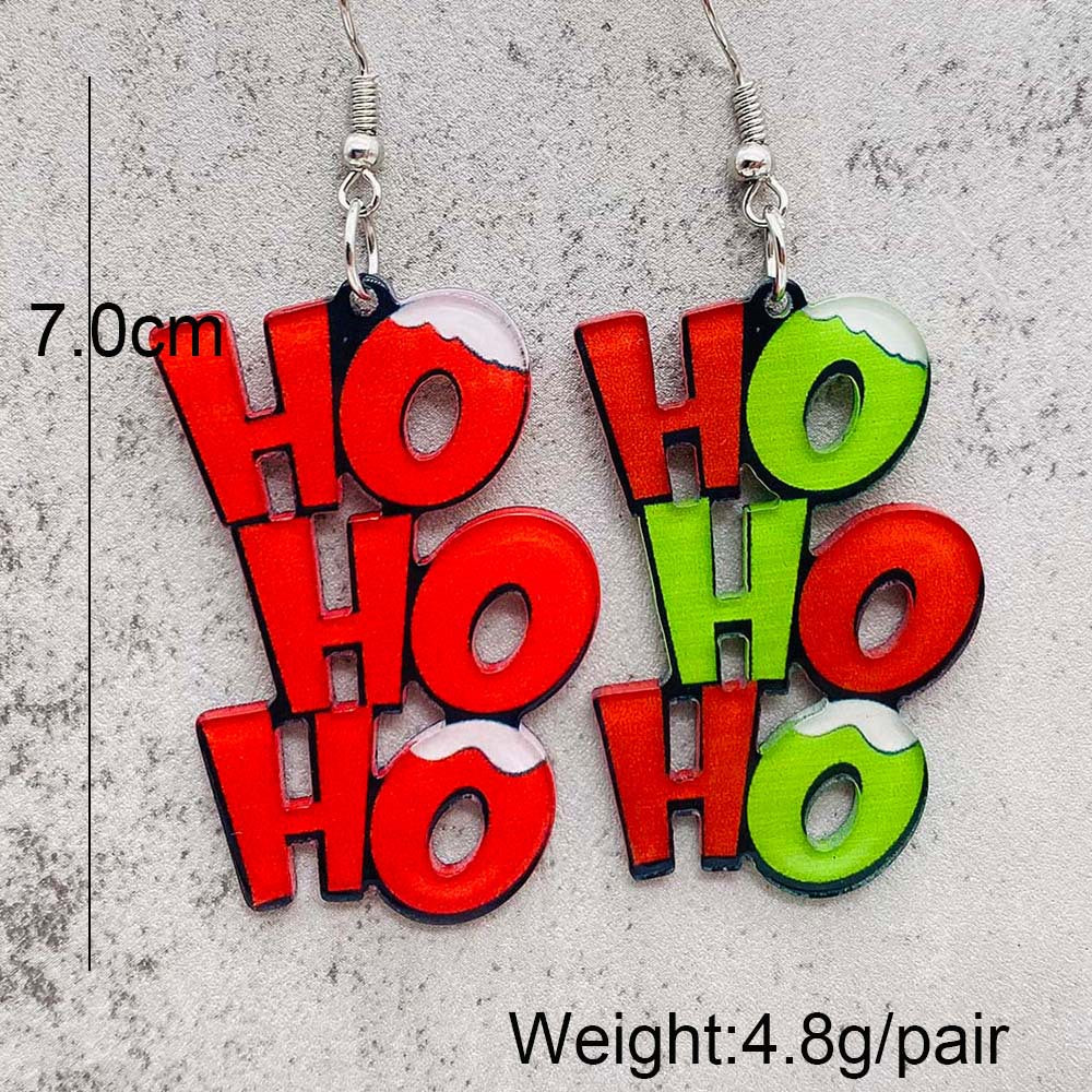 Wholesale Christmas Acrylic Santa Claus Earrings ACC-ES-ChenY037