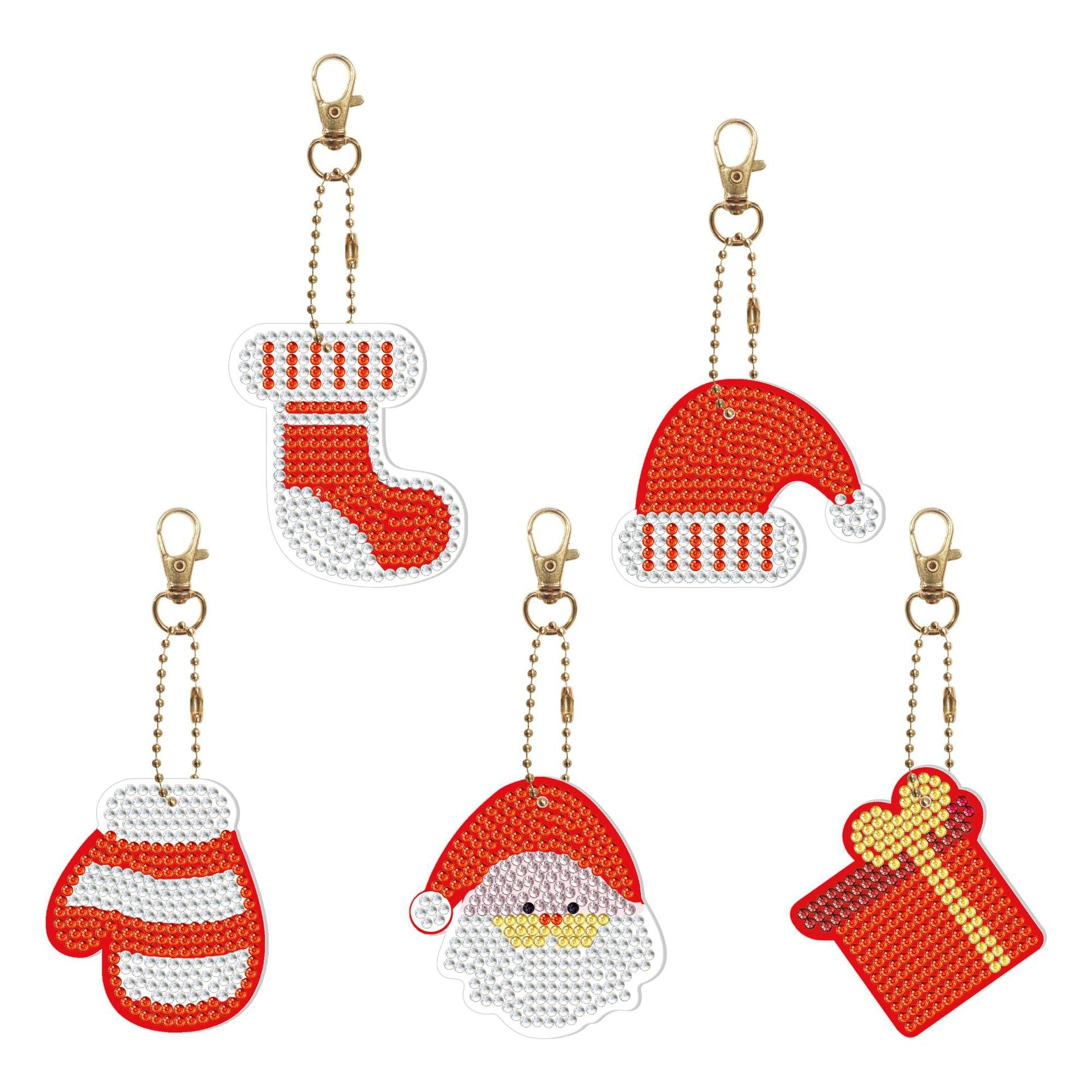 Wholesale Christmas Keychain Handmade Diamond Easter Key Chain ACC-KC-PengDao001