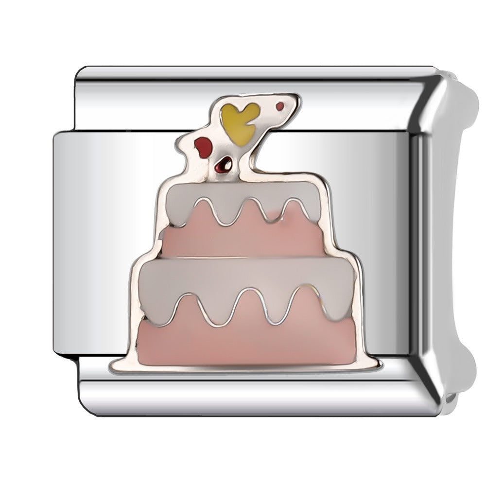 Wholesale Italian Charm Bracelet 9mm DIY Splicing Creative Pattern Stainless Steel Composable Bracelet