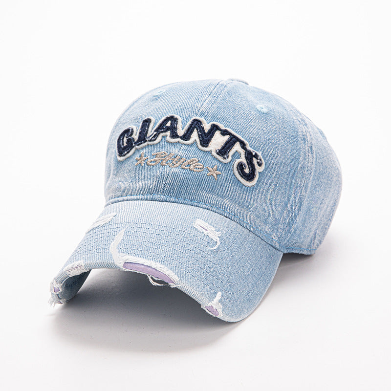 Wholesale Washed patch letter embroidered baseball cap