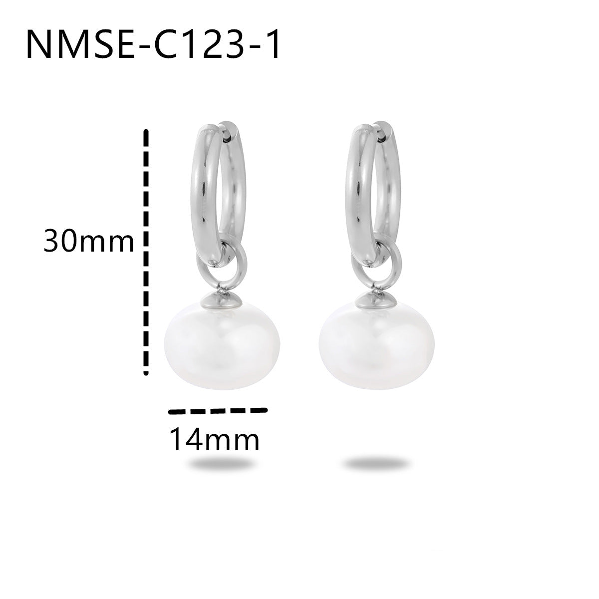 Wholesale  Light Luxury Gold Pearl Stainless Steel Earrings