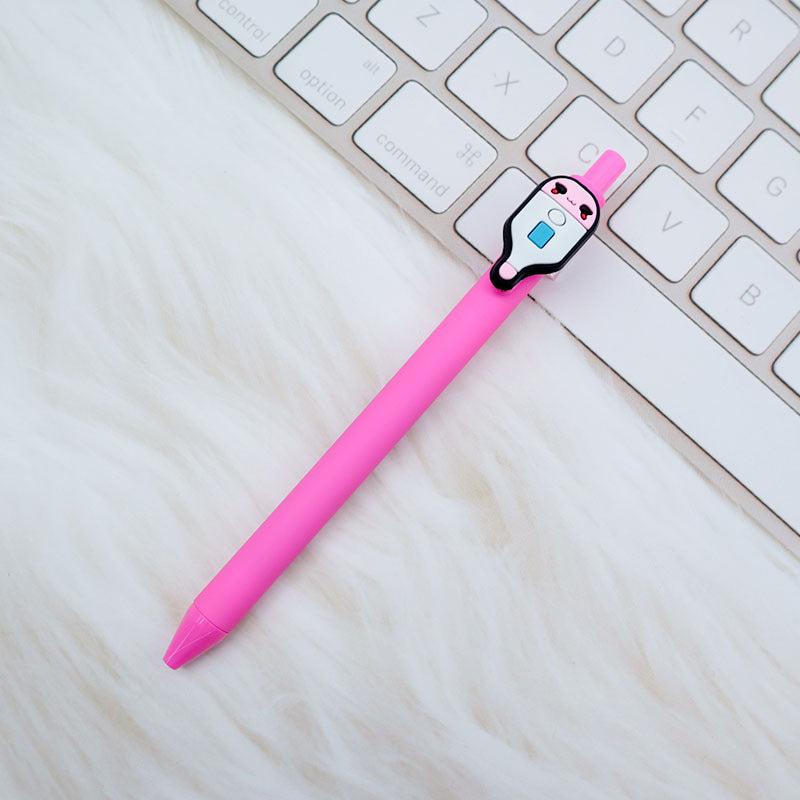 Wholesale  Cartoon PVC Creative Solid Color Doctor Medical 0.5 Pen Press Gel Pen