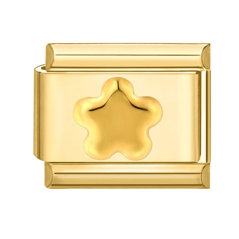 Wholesale Italian Charm Bracelet 9mm DIY Creative Gold Base Stainless Steel Composable Bracelet