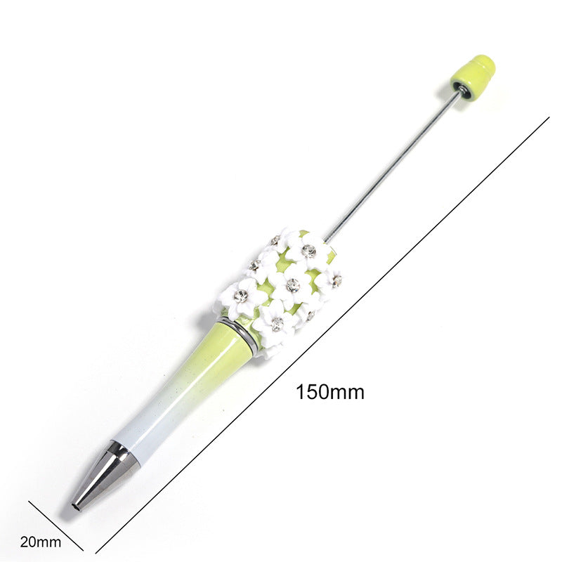 Wholesale 10pcs Beadable Pens Camellia Resin Rose Plastic DIY Beaded Pens ACC-PN-BLG004