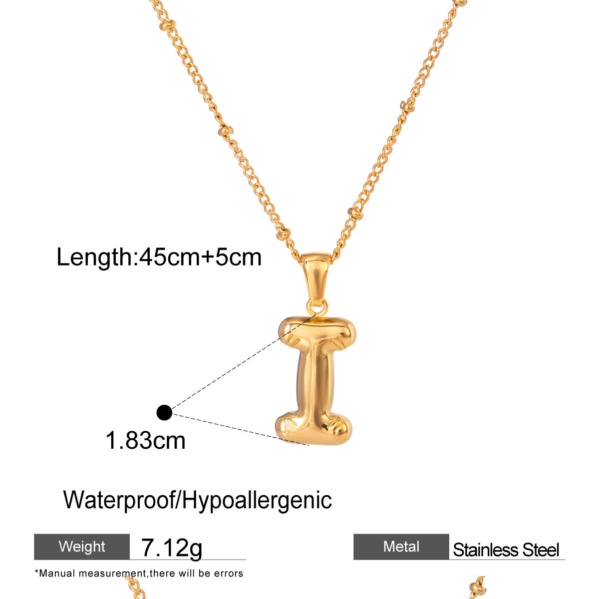 Wholesale Light Luxury Stainless Steel Initial Necklace