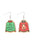 Wholesale Christmas Party Cute Snowman Christmas Tree Cartoon Wooden Earrings