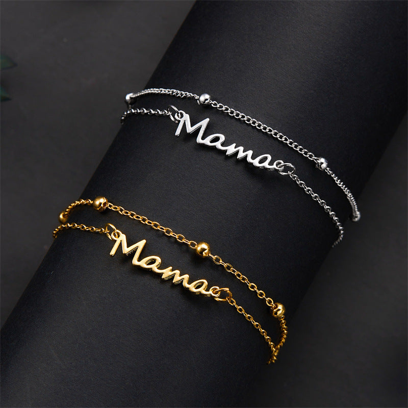 Wholesale  All-match Elegant Mama Letter Bracelet