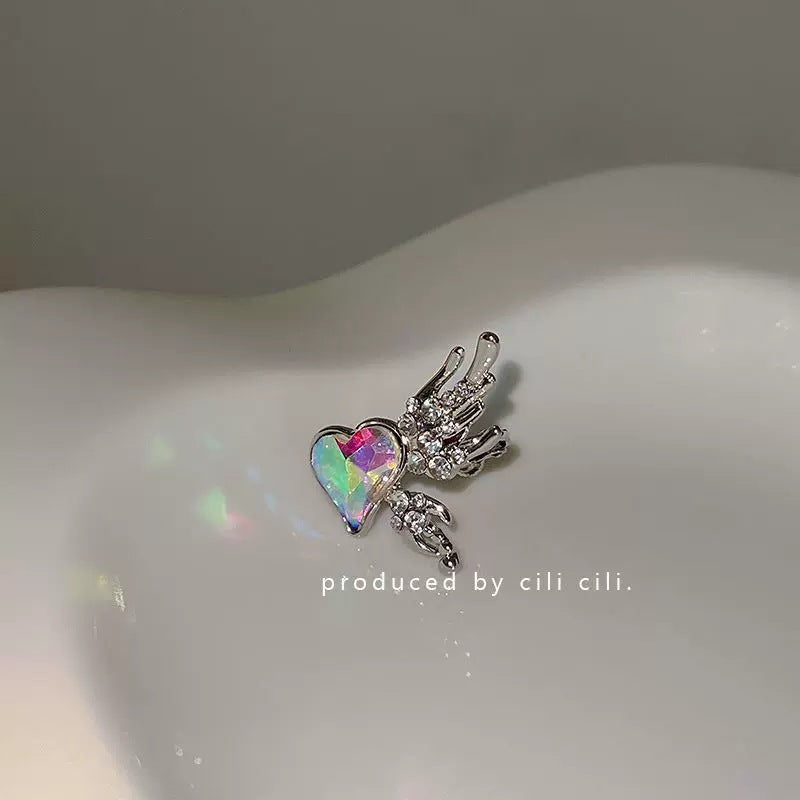 Wholesale Colorful Love Wings Ear Clips Without Ear Holes Earrings