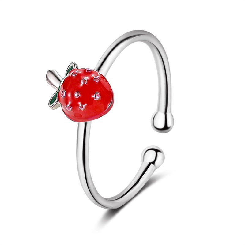 Wholesale Cute  Open Ring Double-layer Micro-inlaid Zircon Ring