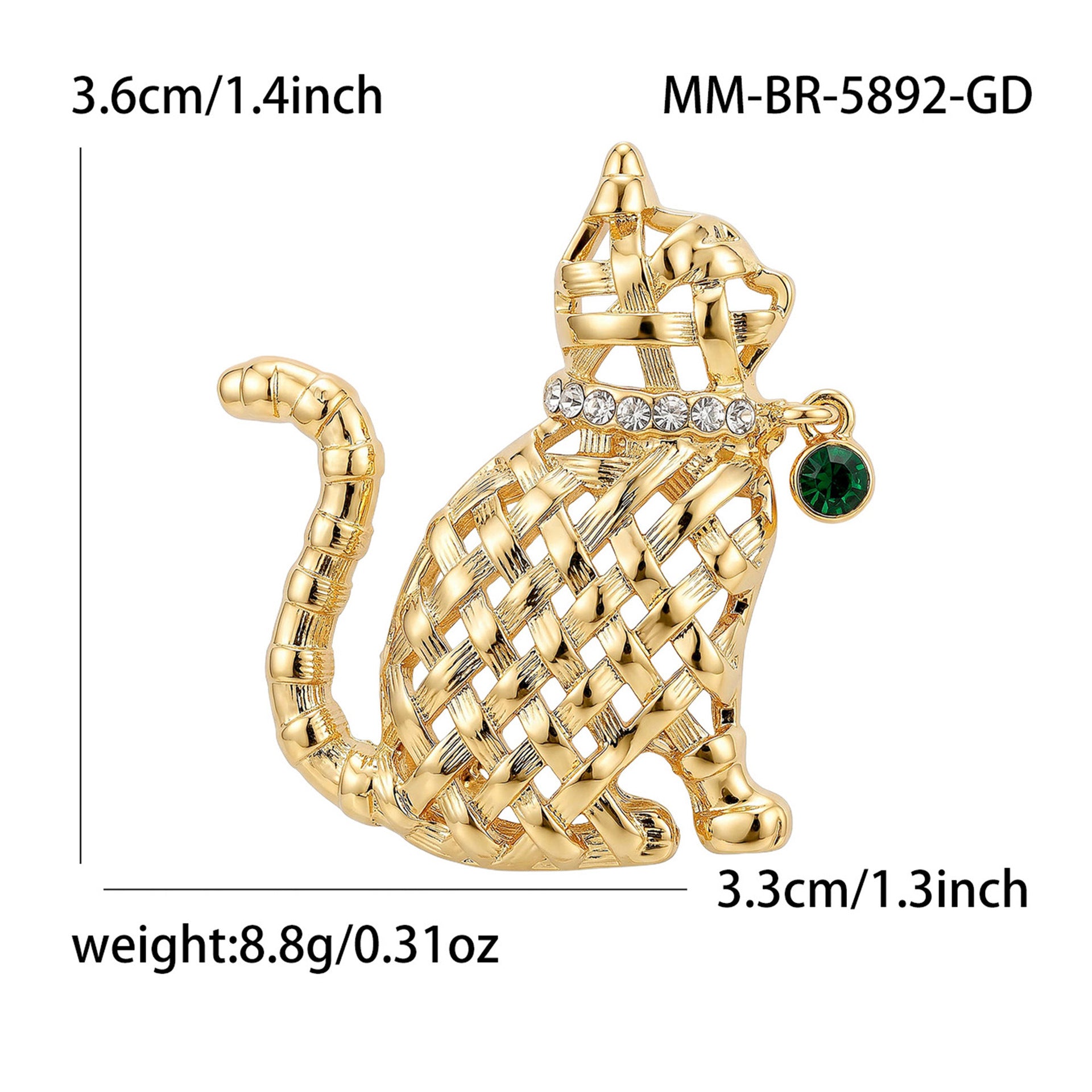 Wholesale Cute Hollow Cat Brooch Alloy Women S Fashion Accessory For Party