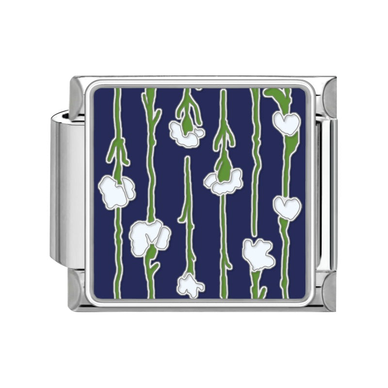 Wholesale Italian Charm Bracelet 9mm DIY Splicing Removable Flowers Stainless Steel Composable Bracelet