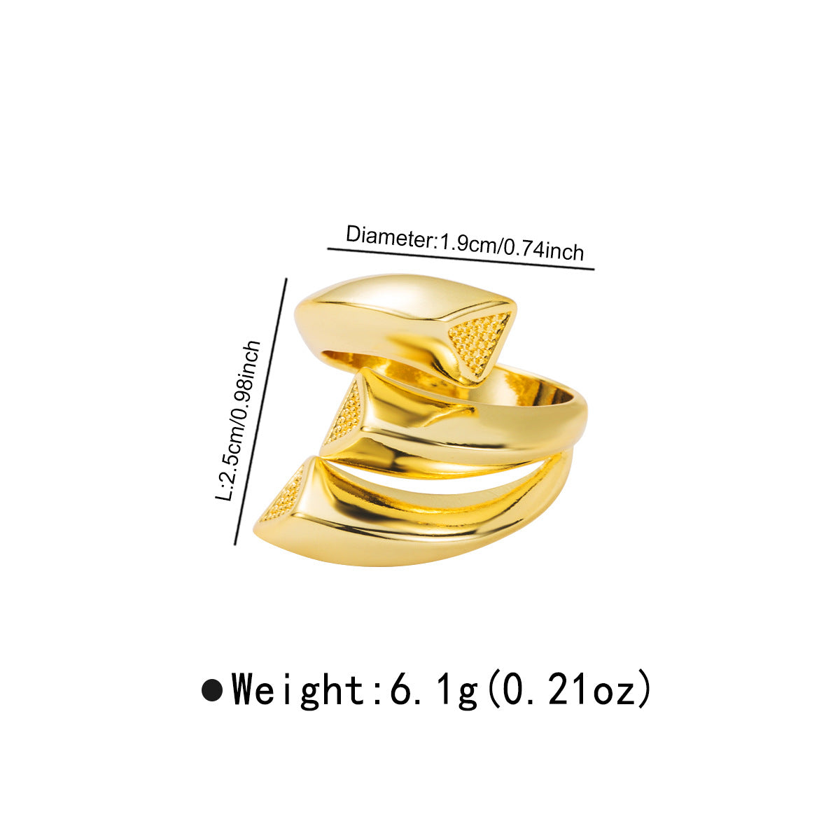 Anello dentato geometrico all'ingrosso anello aperto creativo con trama retrò in rame