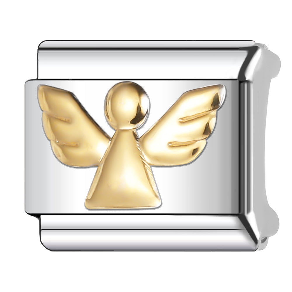 Wholesale 5pcs Italian Charm Bracelet 9mm DIY Splicing Cute Creative Stainless Steel Composable Bracelet