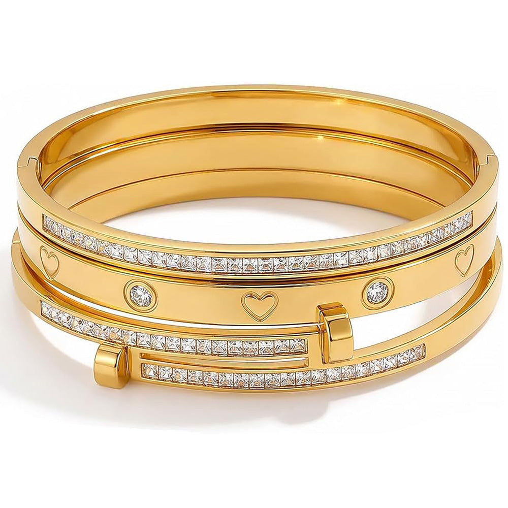 Wholesale Titanium Steel Four Leaf Clover Bracelet Fashion Accessory for Women Everyday Wear