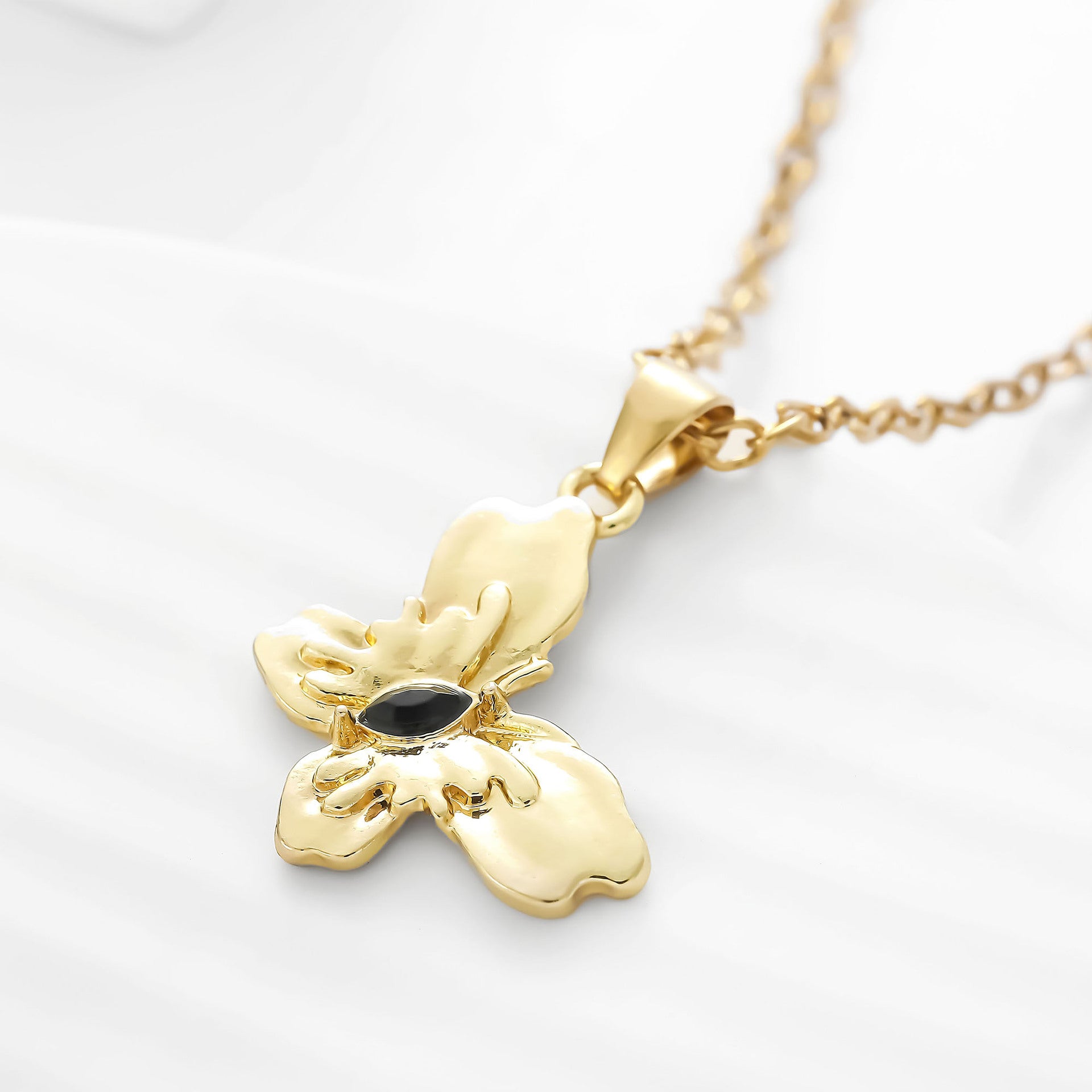 Wholesale  fashion gold butterfly necklace earrings rhinestone suit