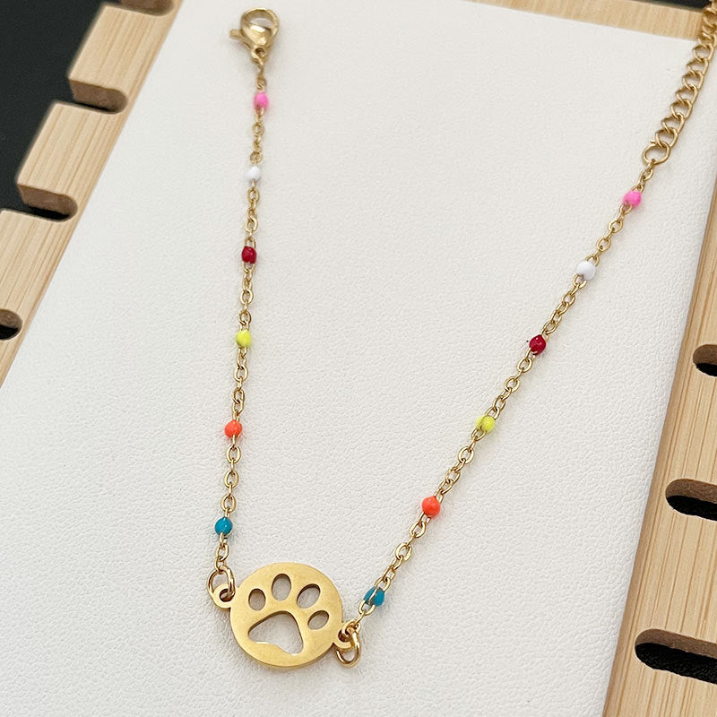 Wholesale Stainless Steel Colorful Bohemian Rice Bead Bracelets