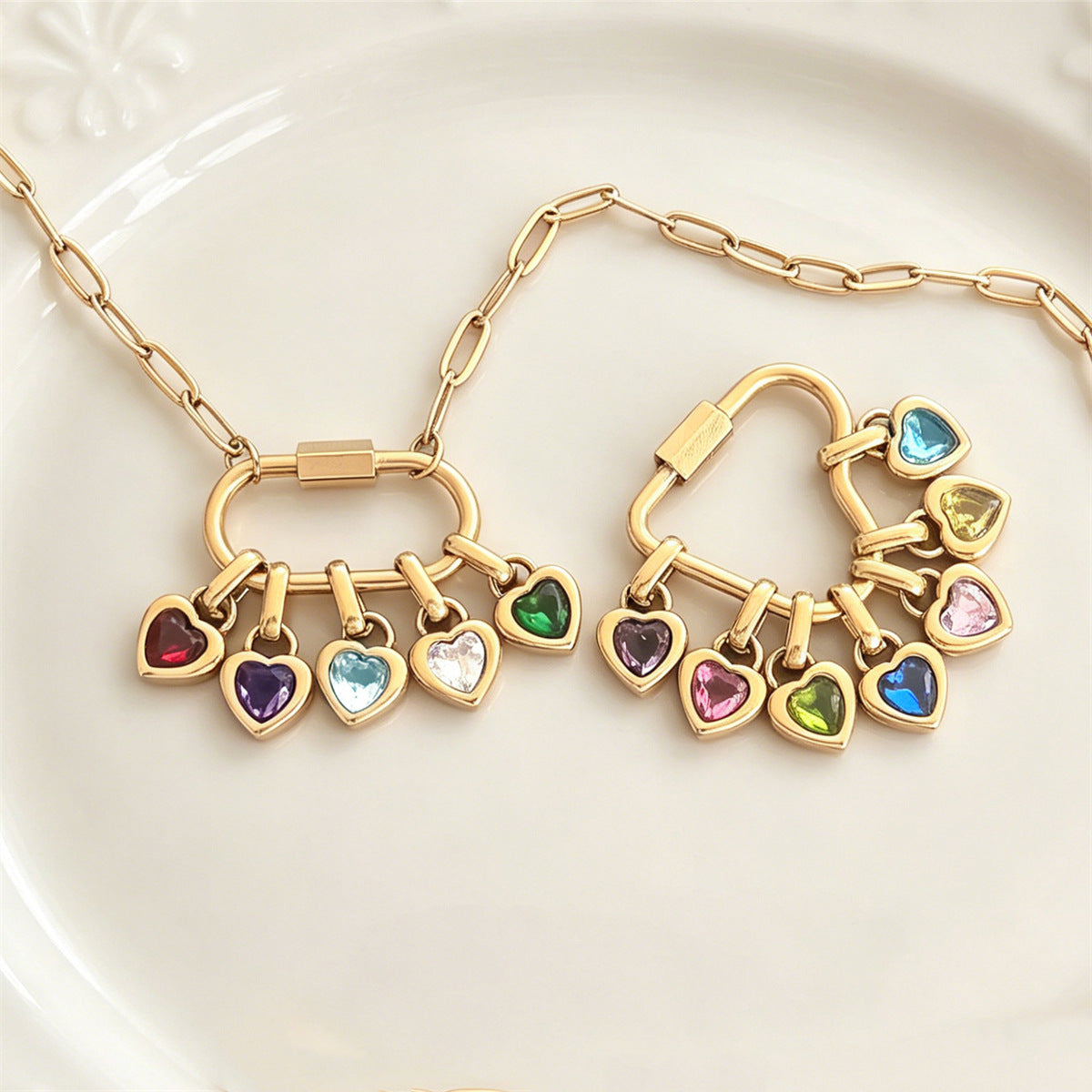Wholesale Stainless Steel Heart Birthstone Pendant With Zircon Stylish Women S Jewelry Accessory For Gift And Boutique Resale