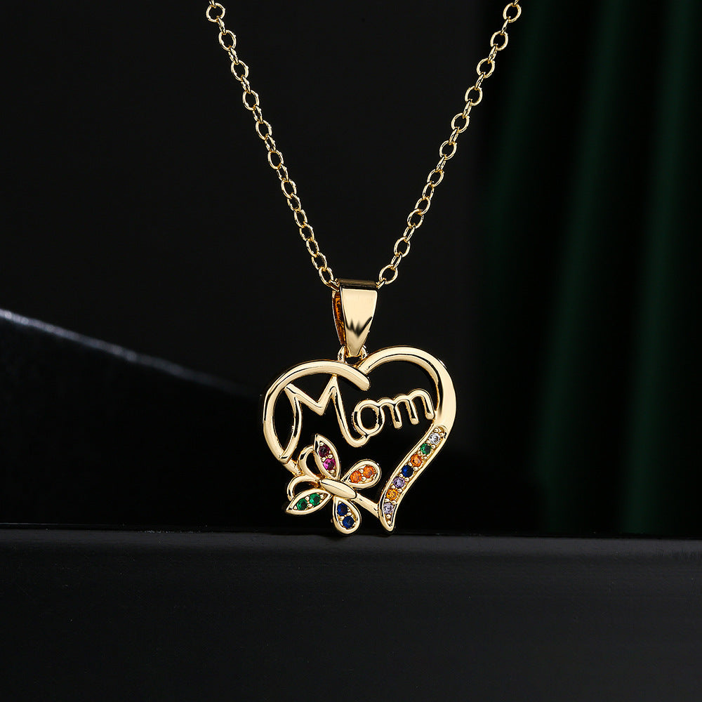 Wholesale Copper MAMA Love Mother's Day Pendant Necklace ACC-NE-AG004