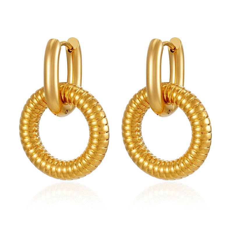 Wholesale Square pendant stainless steel earrings