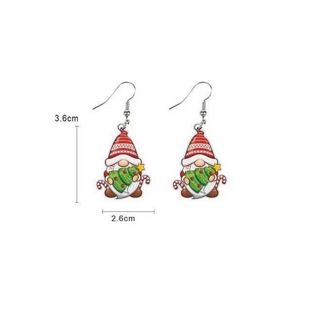 Wholesale 5pcs Christmas Acrylic Cute Earrings