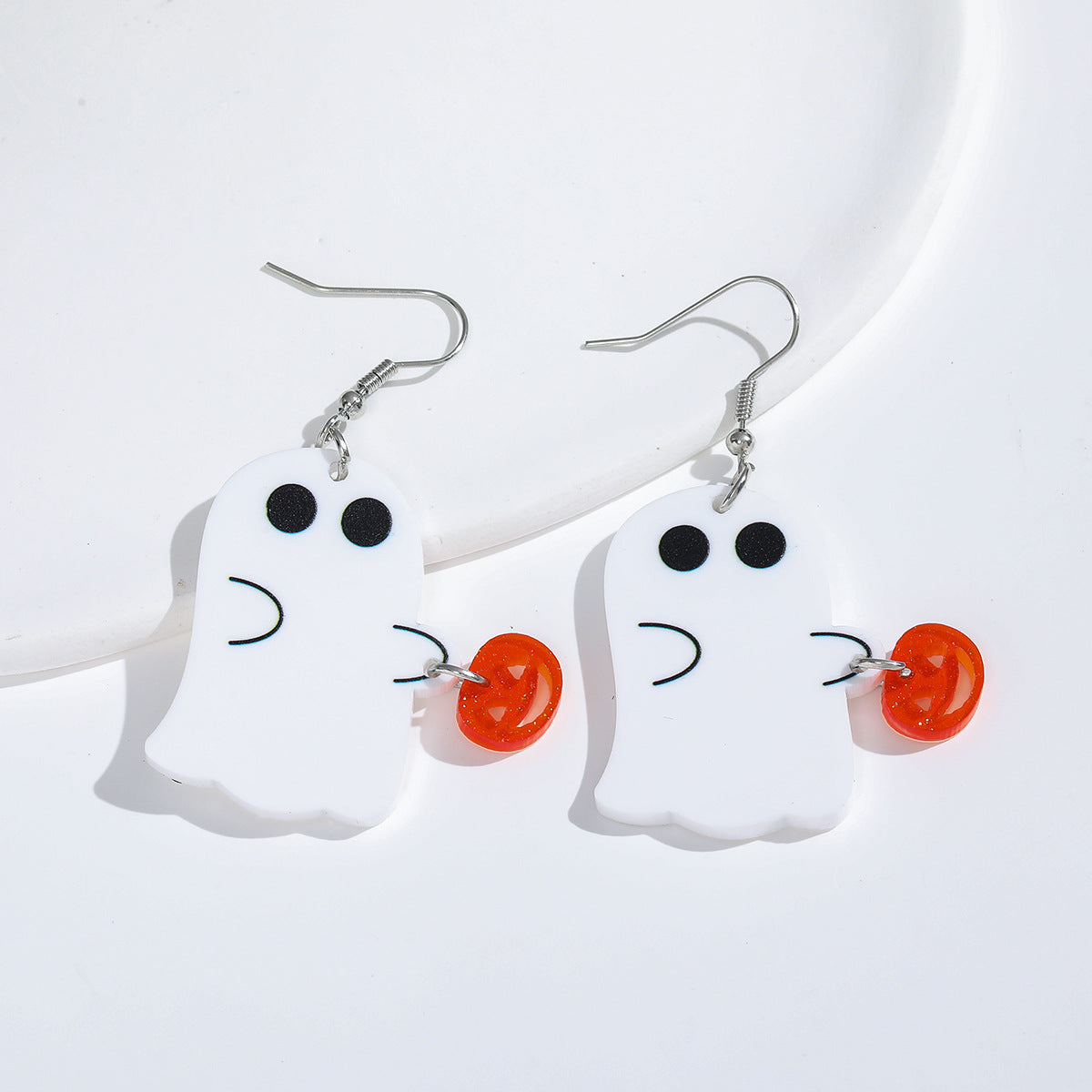 Wholesale Colorful Halloween Ghost Acrylic Earrings