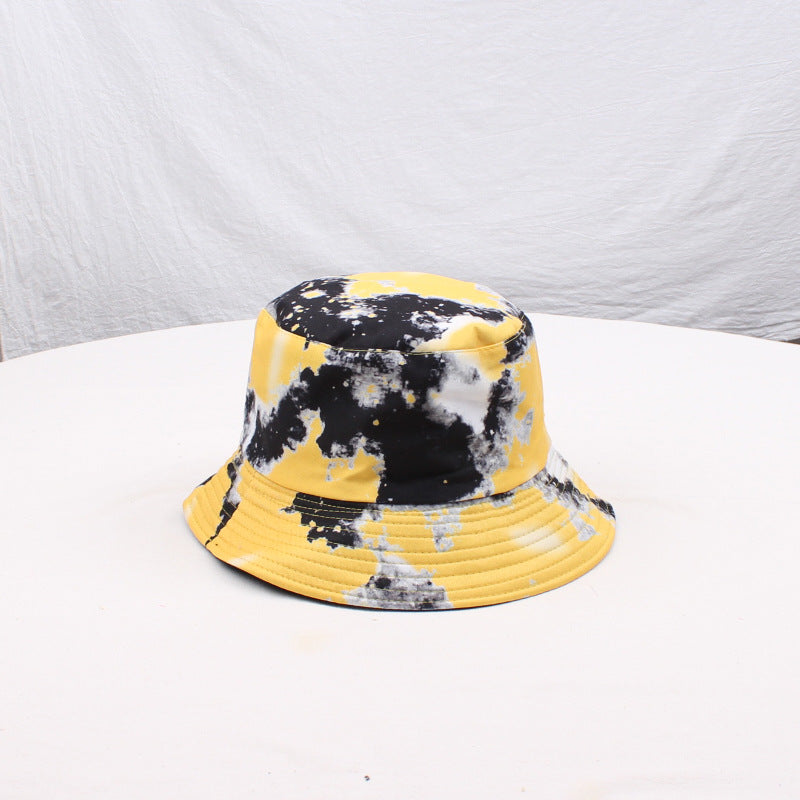 Wholesale Double-sided tie-dyed fisherman hat  3D color printing  hat