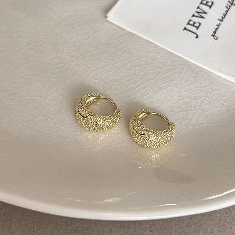 Wholesale Metal Frosted Earrings