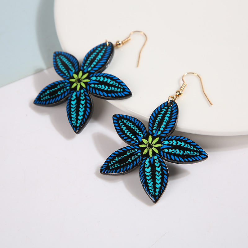 Wholesale Starfish Shaped Acrylic Earrings ACC-ES-YanChen003