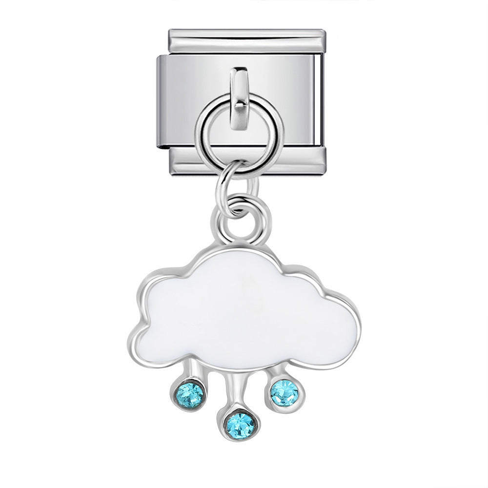 Wholesale 5pcs  Italian Charm Bracelet 9mm DIY  cute hookCreative Stainless Steel Composable Bracelet