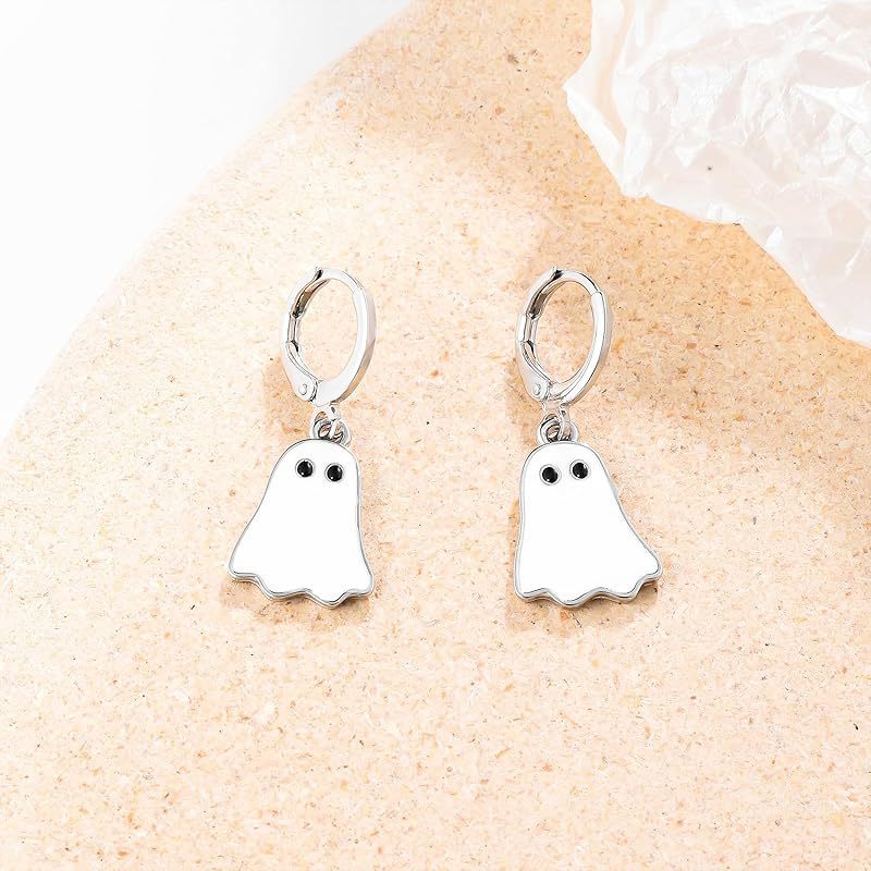 Wholesale   Walking Ghost Golden Ghost Cute  Earrings