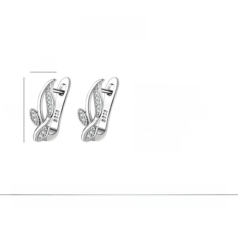 Wholesale popular inlaid zircon round ear ring ear buckle ear jewelry