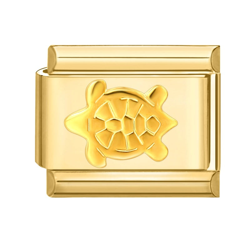 Wholesale Italian Charm Bracelet 9mm DIY Creative Gold Base Stainless Steel Composable Bracelet