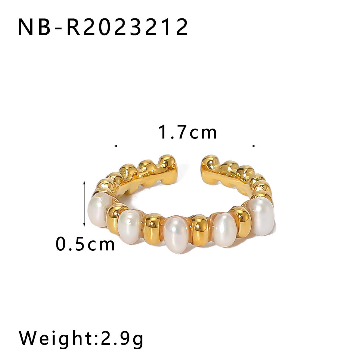 Wholesale 18K Gold Stainless Steel Irregular Round Rings ACC-RS-XinY015