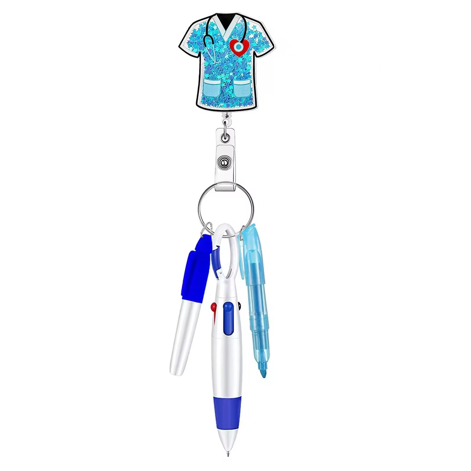Wholesale Nurse Pen Set Retractable Badge Scroll Keychain Badge Reels ACC-KC-ChiHai001