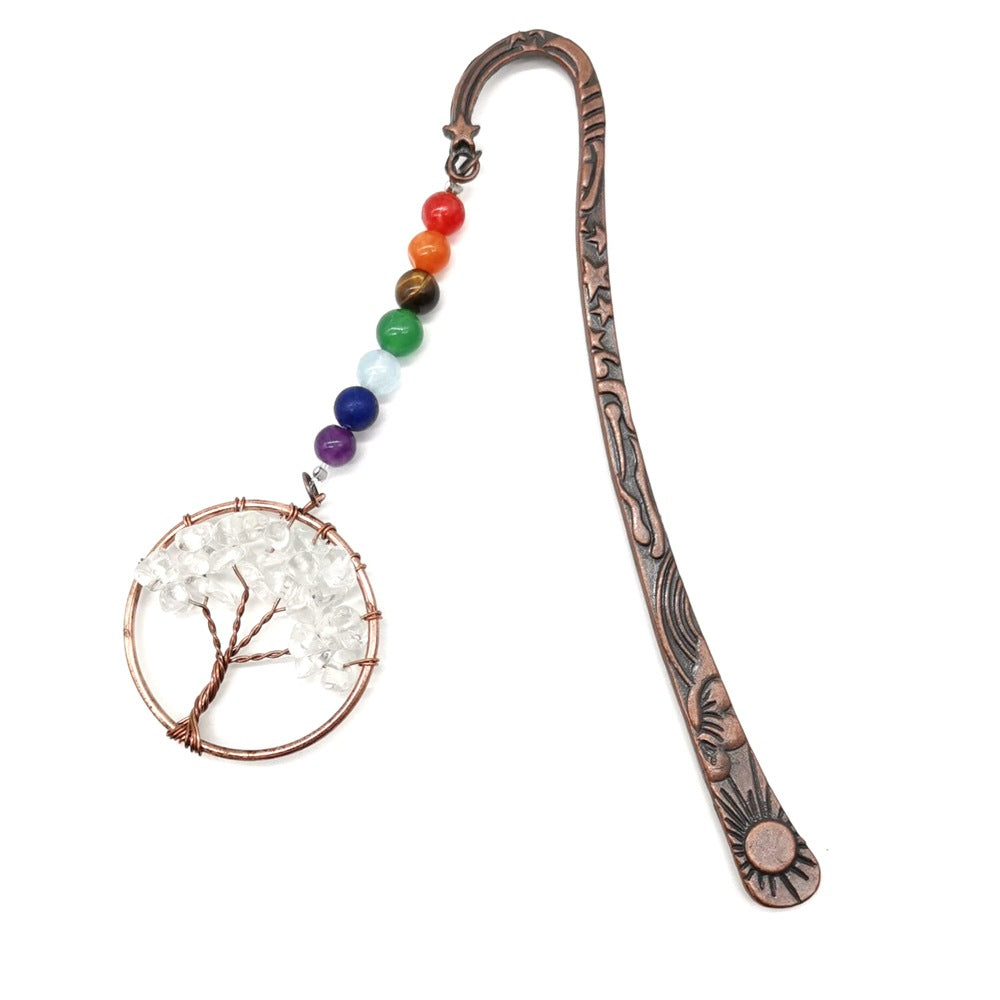 Wholesale Natural Gravel Crystal Tree of Life Bookmarks ACC-BM-HanX001