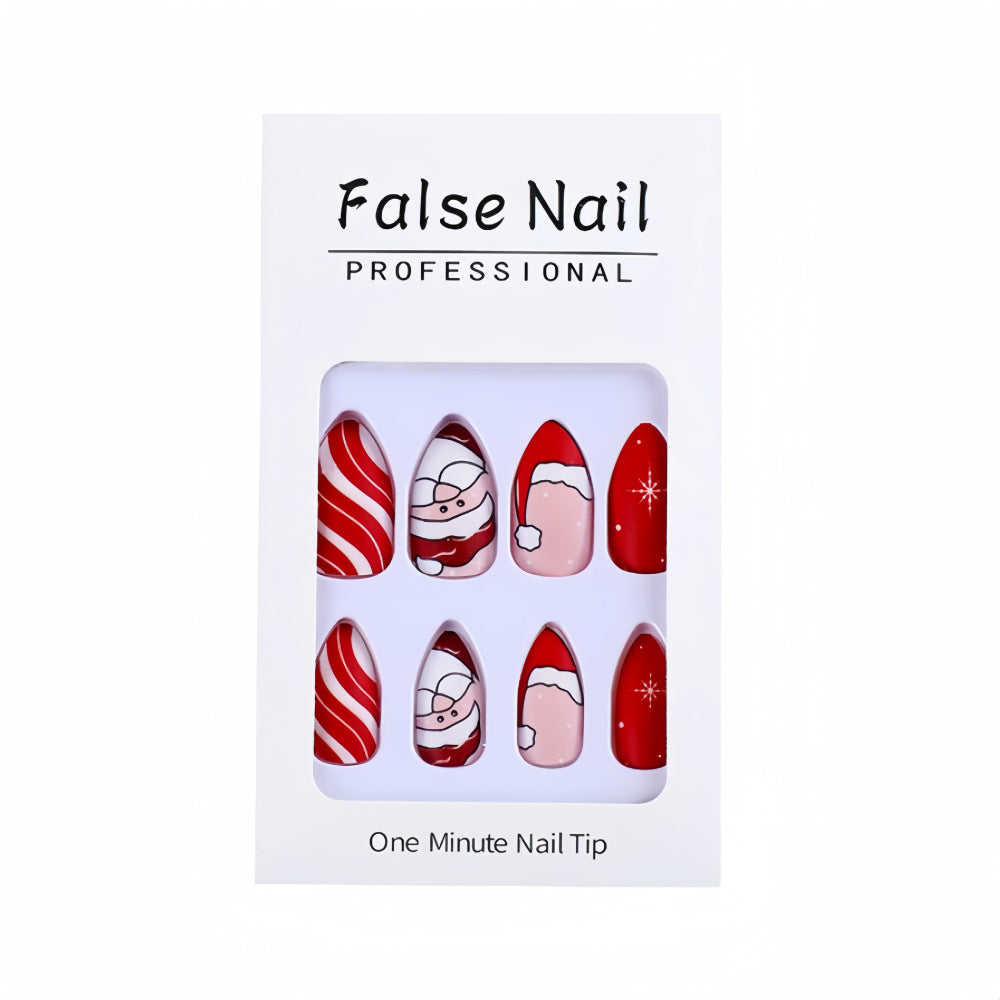 Wholesale 24 Pieces/ box Christmas Short Water Drop Nail