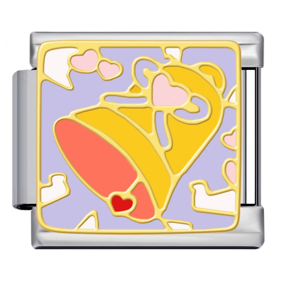 Wholesale Italian Charm Bracelet 9mm DIY Splicing Cute Creative Stainless Steel Composable Bracelet