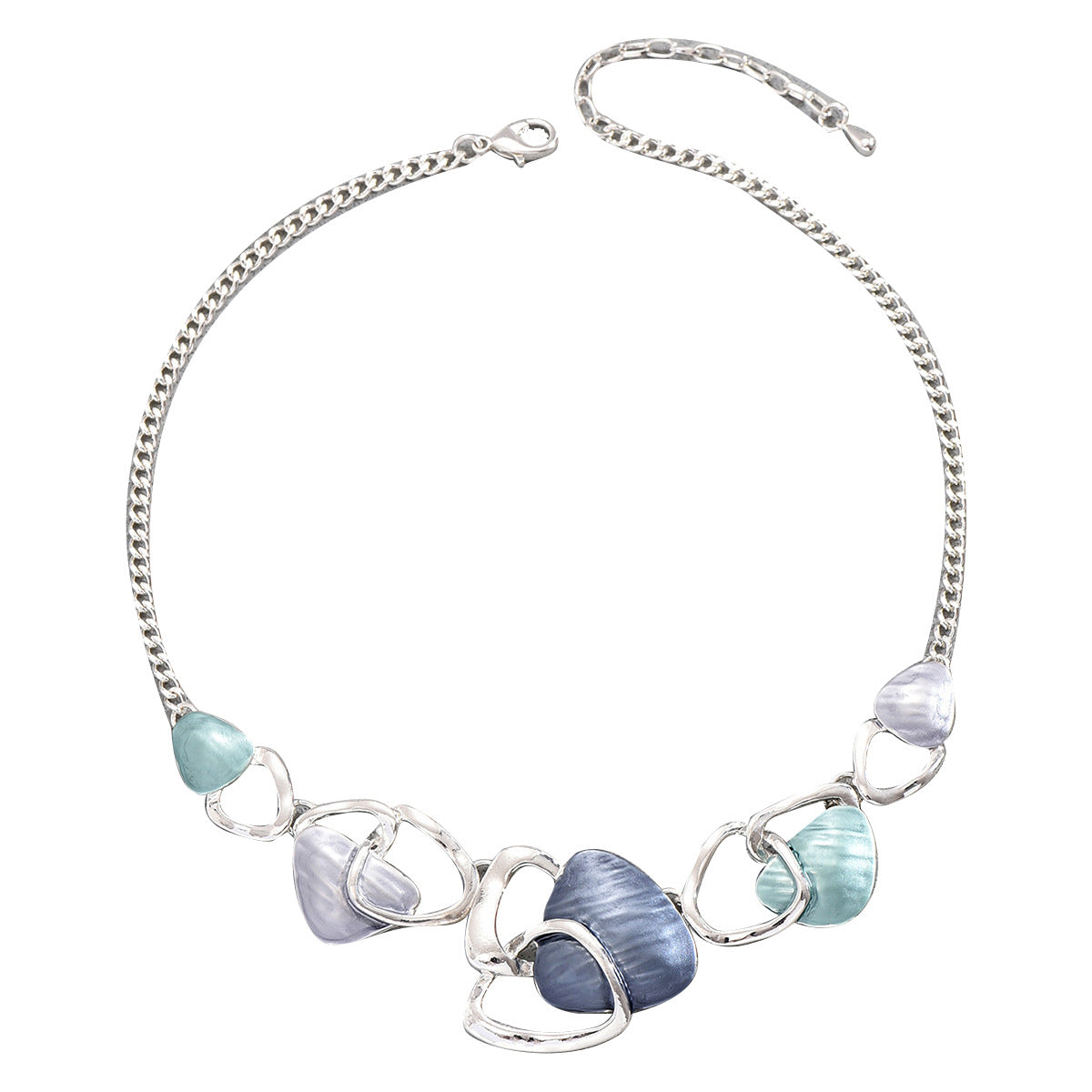 Wholesale  Oil Drop Necklace Earring Set Irregular Design Fashionable round Shape