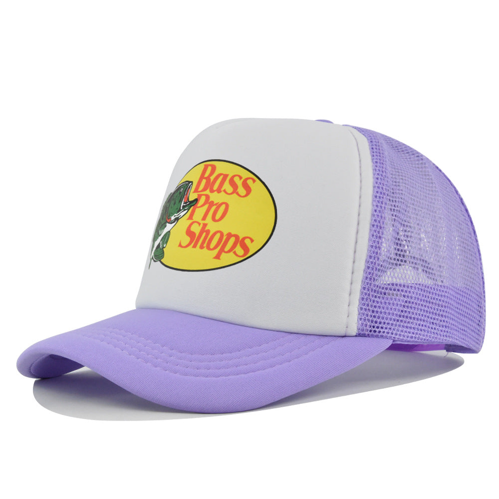 Wholesale Printed fish silk screen cap summer net Hat