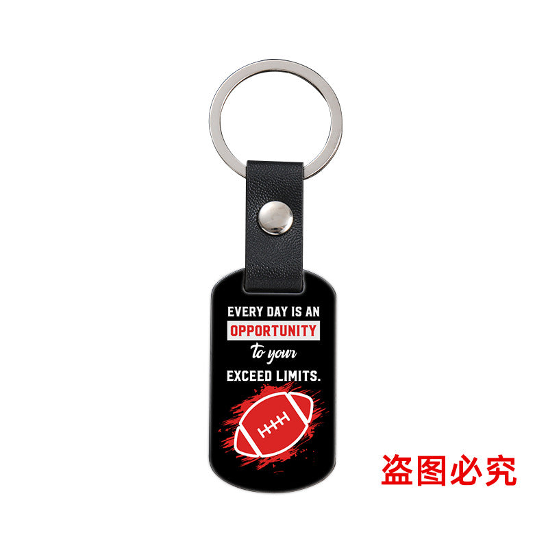 Wholesale Leather Buckle Football Metal Keychain ACC-KC-Ganggu033