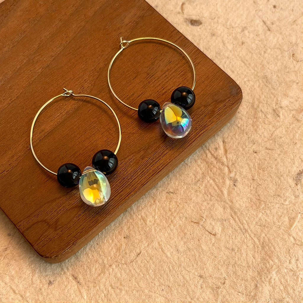 Wholesale  ethnic style natural stone beaded earrings