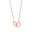 Wholesale Simple Sterling Vacuum Plated Double Heart Love Word Necklace
