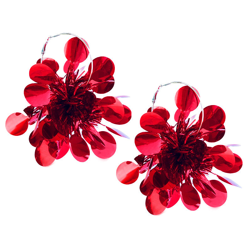 Wholesale 2 Pairs/pack Christmas Solid Color Simple Round Piece Geometric Earrings ACC-ES-HY177