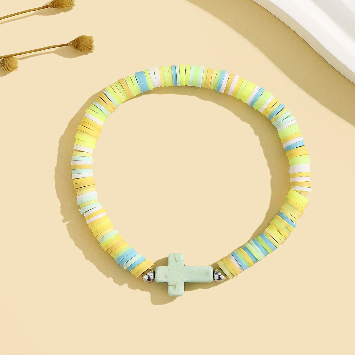 Wholesale Bohemian Colorful Soft Clay Beach Elastic Adjustable Bracelet