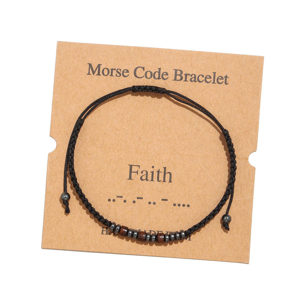 Wholesale Morse Code Letter Number Couple Bracelets