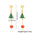 Wholesale Christmas ornaments diamond-encrusted Christmas tree snowflake wreath earrings