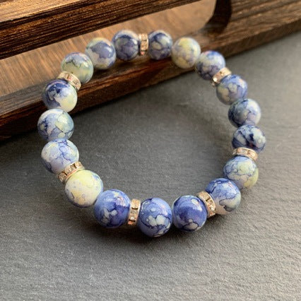 Wholesale Artificial Crystal Van Gogh Starry Night Beaded Bracelet Fashion Jewelry Accessory Gift