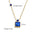Wholesale  color square diamond Stainless steel necklace